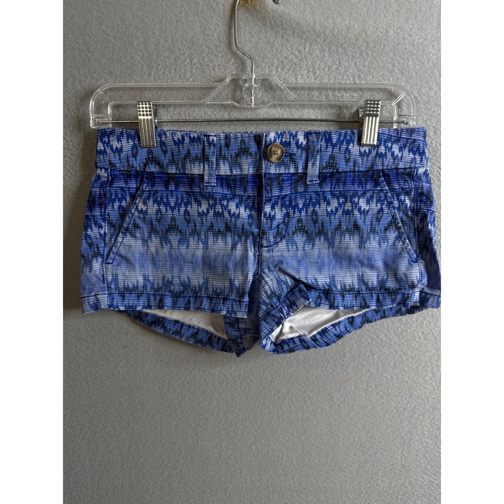 American Eagle Outfitters Girls 00 Shortie Stretch Blue Patterned